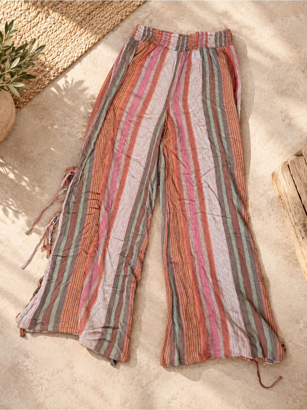 Urban Outfitters Striped Wide-Leg Women's Pants